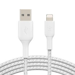 Belkin® BOOST UP CHARGE™ 3.3-Ft. Braided Lightning® to USB-A Cable, White