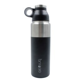 Brentwood® Geojug Stainless Steel Vacuum-Insulated Water Bottle (0.7 L; Black/Silver)