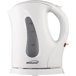 Brentwood® BPA-Free 1-Liter Cordless Electric Kettle (White)