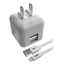 XYST™ 2.4-Amp Dual USB Wall Charger With 4-Ft. Apple® Lightning® Cable