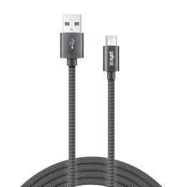 XYST™ Charge and Sync USB to Micro USB Braided Cable, 10 Ft. (Black)