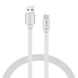XYST™ Charge and Sync USB to USB-C® Flat Cable, 4 Ft. (White)