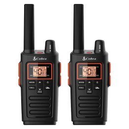 Cobra® RX380 32-Mile-Range Weather-Resistant 2-Way Radios, 2 Pack (Black)