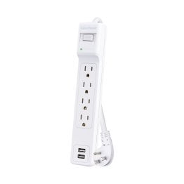 CyberPower® P403URC1 Home Office Surge-Protector 4-Outlet Power Strip with 2 USB Ports, 3-Foot Cord
