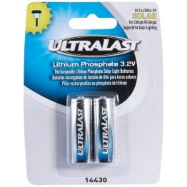 Ultralast® UL14430SL-2P 14430 Lithium Batteries for Solar Lighting, 2 pk
