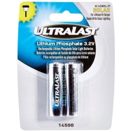 Ultralast® UL14500SL-2P 14500 Lithium Batteries for Solar Lighting, 2 pk