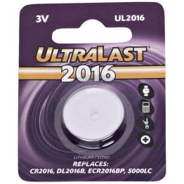 Ultralast® UL2016 CR2016 Lithium Coin Cell Battery