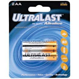 Ultralast® ULA2AA AA Alkaline Batteries, 2 pk