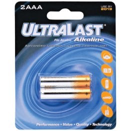 Ultralast® ULA2AAA AAA Alkaline Batteries, 2 pk