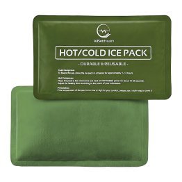 AllSett Health® Reusable Soft Gel Packs for Injuries with Velvet-Soft Fleece Fabric, 2 Pack (Green)