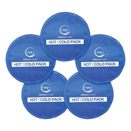 AllSett Health® Reusable Hot and Cold Round Gel Packs for Injuries, 5 Pack