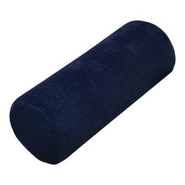 AllSett Health® Ergonomic Bamboo Cylinder Bolster Pillow with Removable Washable Cover (Navy Blue)