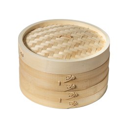 Joyce Chen® 2-Tier Bamboo Steamer Baskets with Lid (10 In.)