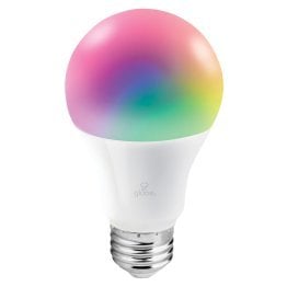 Globe Electric A19-Shape E26-Base Wi-Fi® Smart Color-Changing-RGB Tunable-White 60-Watt-Equivalent Frosted LED Light Bulb (1 Pack)