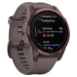Garmin® fēnix® 7S Sapphire Solar Multisport GPS Smartwatch (Dark Bronze)