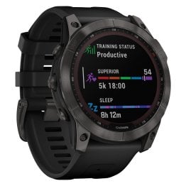 Garmin® fēnix® 7X Sapphire Solar Multisport GPS Watch (Carbon Gray)