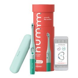 Colgate® Hum Smart Battery-Powered Toothbrush with Sonic Vibrations and Travel Case (Teal)