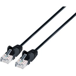 Intellinet Network Solutions® CAT-6 U/UTP Slim Network Patch Cable with Snagless Boots (3 Ft.; Black)