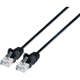 Intellinet Network Solutions® CAT-6 U/UTP Slim Network Patch Cable with Snagless Boots (7 Ft.; Black)