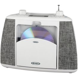 JENSEN® Portable Bluetooth® CD Music System with FM Radio, CD-565 (White)