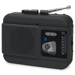 JENSEN® MCR-60 Portable Personal Cassette Player/Recorder with AM/FM Radio, Bluetooth®, and Earbuds