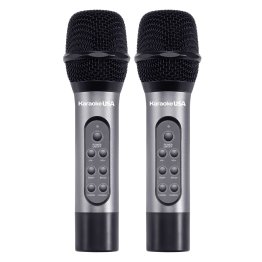 Karaoke USA™ WM906 Dual Professional 900 MHz UHF Wireless Handheld Microphones with Rechargeable Batteries