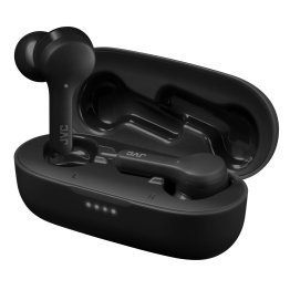 JVC® HA-A8T In-Ear True Wireless Stereo Bluetooth® Earbuds with Microphone and Charging Case (Black)