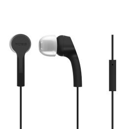 KOSS® KEB9i Earbuds with Microphone and In-Line Remote (Black)