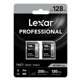 Lexar® Professional SILVER Series 1667x SDXC™ UHS-II Card (128 GB)