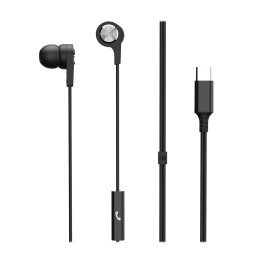 Maxell® Sync Up Type-C® Wired Earbuds with Microphone, Black
