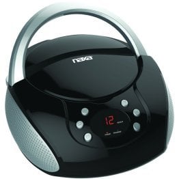 Naxa® Portable CD/Radio Boom Box, Black, NPB-240