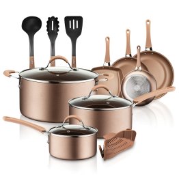 NutriChef 14-Piece Kitchenware Pots and Pans Set