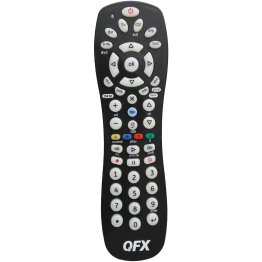 QFX® 6-Device Universal Remote with Glow-in-the-Dark Buttons, Black