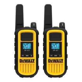 DEWALT® Heavy-Duty 2-Watt FRS Walkie-Talkie Pair, Yellow and Black, DXFRS800