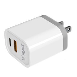 XYST™ 3.4-Amp Dual USB Wall Charger with USB Port and USB Type-C® Port