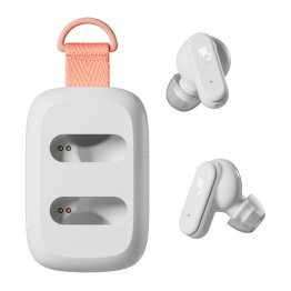 Skullcandy® Dime® 3 Bluetooth® Earbuds with Microphone, True Wireless with Charging Case (Bone/Orange Glow)