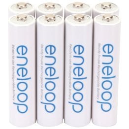 Panasonic® eneloop® Rechargeable Batteries, AAA (8 Pack)