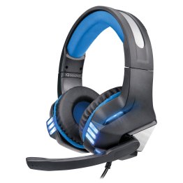 IQ Sound® Pro-Wired Gaming Headset with Lights (Black/Blue Accent)