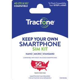 TracFone® Verizon Compatible Keep Your Own Phone Sim Card Kit, TracFone