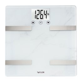 Taylor® Precision Products BIA Glass Bathroom Scale, Marble, 440-Lb. Capacity