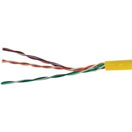 Vericom® CAT-5E U/UTP Solid Riser CMR Cable, 1,000 Ft. (Yellow)
