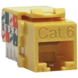 Tripp Lite® by Eaton® CAT-6/CAT-5E 110-Style Punch-down Keystone Jack (Yellow)