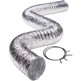 Deflecto® 3-Ply 4-In. Class 1 Flexible Aluminum Duct with Spring Clamps (5 Ft.)