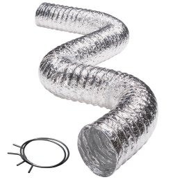 Deflecto® 3-Ply 4-In. Class 1 Flexible Aluminum Duct with Spring Clamps (8 Ft.)