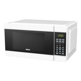 RCA 1.1-Cu. Ft. Countertop Microwave Oven with Glass Turntable, 1,000 Watts, White