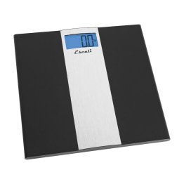Escali® Ultra-Slim 400-lb Capacity Black and Silver Bathroom Scale