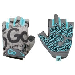 GoFit® Women's Pro Trainer Gloves with Padded Go-Tac Palm (Small; Teal)