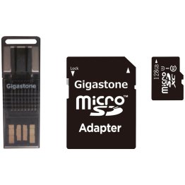 Gigastone® Prime Series microSD™ Card 4-in-1 Kit (128 GB)