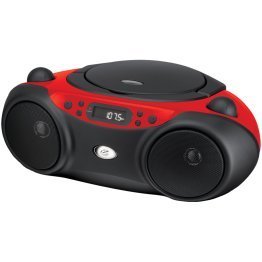 GPX® Sporty CD/Radio Boom Box, Red and Black, BC232R