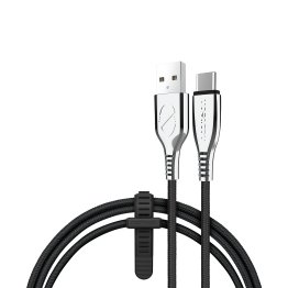 Naztech® 6-Ft. Titanium USB to USB-C® Braided Cable (Black)